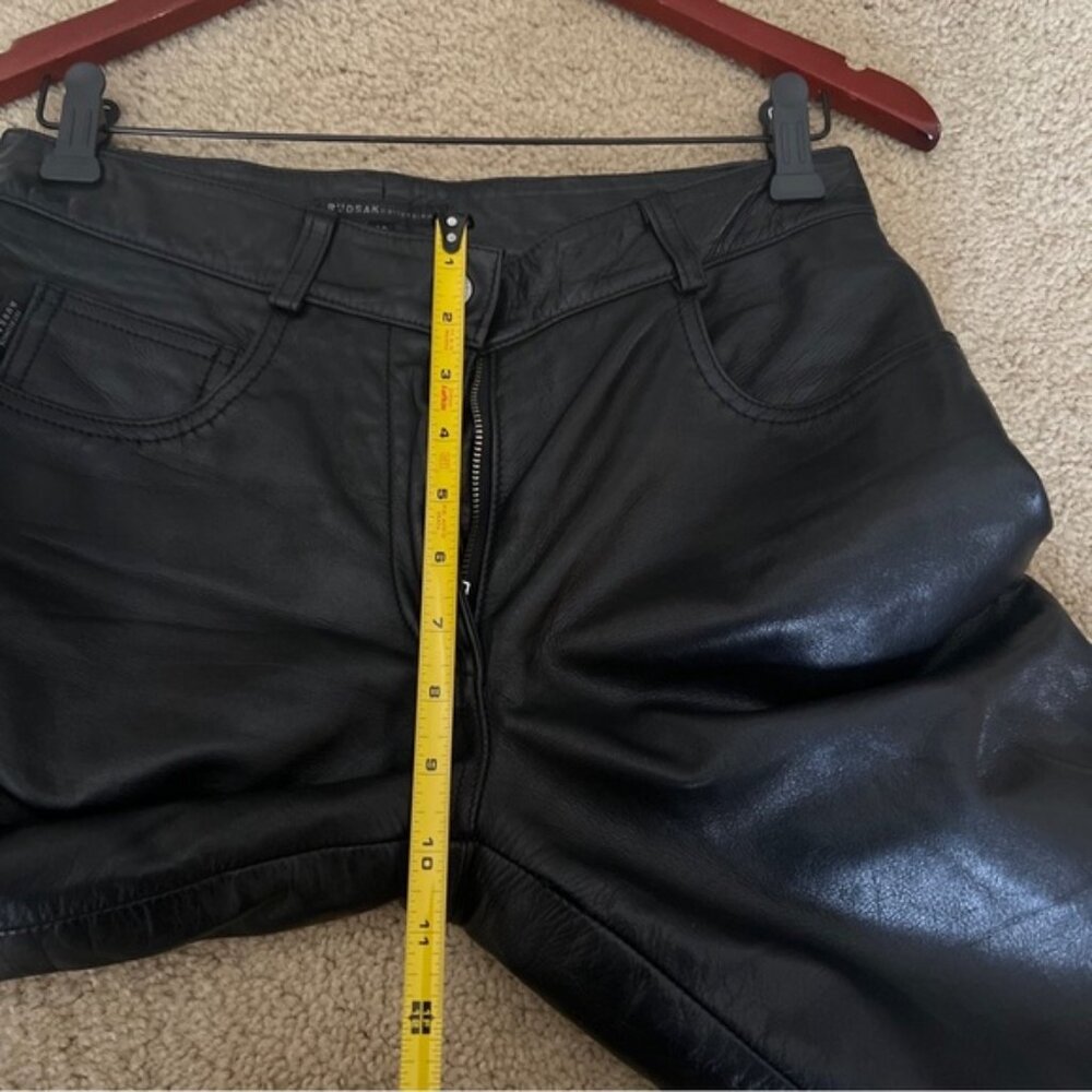 Original Rudsak Real leather pants size 29 Women’s Black straight leg - Picture 3 of 12